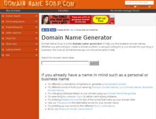 domainnamesoup.com screenshot
