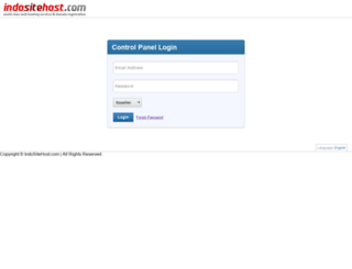domainpanel.indositehost.com screenshot