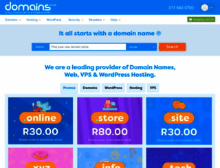 domains.co.za screenshot