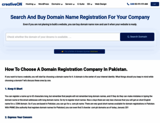 domains.creativeon.com screenshot
