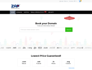 domains.zapinfotech.com screenshot