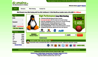 domainz.in screenshot