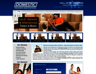 domesticpackersandmovers.com screenshot