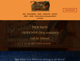 dominguezrestaurant.com screenshot