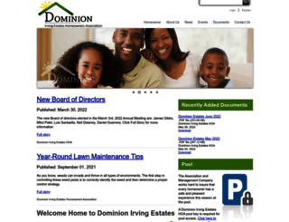 dominionirvingestateshoa.com screenshot
