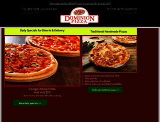 dominionpizza.com screenshot