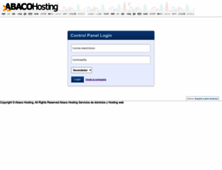 dominios.abacohosting.com screenshot