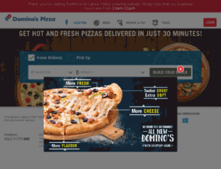 dominos.lk screenshot