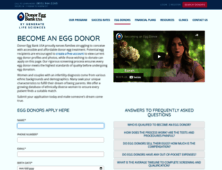 donate-eggs.com screenshot