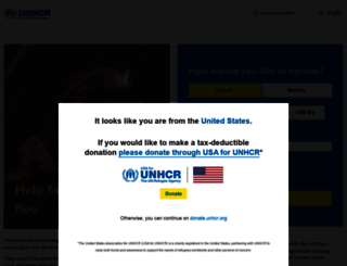donate.unhcr.org screenshot