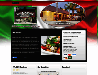 donatositalianrestaurant.com screenshot