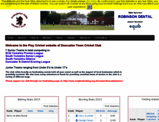 doncastertown.play-cricket.com screenshot