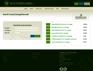 donegal.rootsireland.ie screenshot