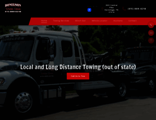 donelsonwreckerservice.com screenshot