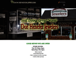 donheneferjewelers.com screenshot