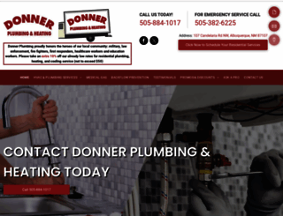 donnerplumbing.com screenshot