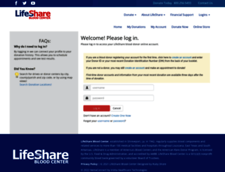 donor.lifeshare.org screenshot