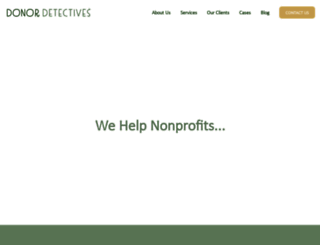 donordetectives.com screenshot