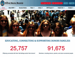 donorsiblingregistry.com screenshot