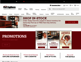 donsappliances.com screenshot