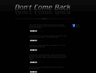 dontcomebacksite.blogspot.com screenshot