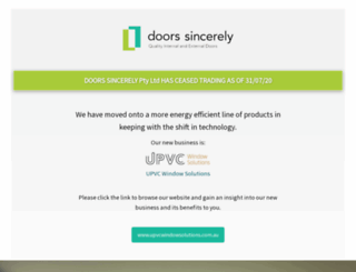 doorssincerely.com.au screenshot