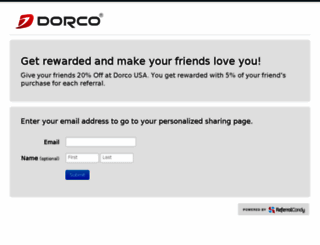 dorcousa.referralcandy.com screenshot