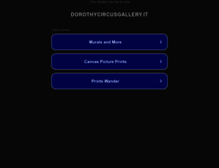 dorothycircusgallery.it screenshot