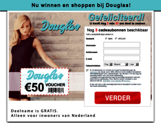 douglas.waardebon-gratis.com screenshot