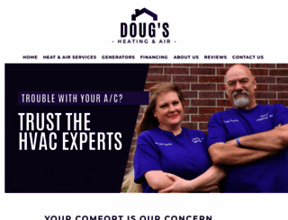 dougsheatingandairllc.com screenshot