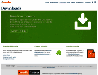 download.moodle.org screenshot