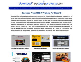 downloadfreecbseipprojects.com screenshot