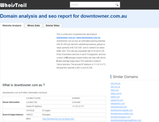 downtowner.com.au.webanalyze.org screenshot