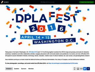 dplafest2016.sched.org screenshot