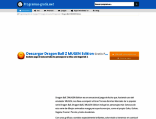 dragon-ball-z-mugen-edition.programas-gratis.net screenshot