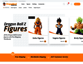 dragonballzfigures.com screenshot