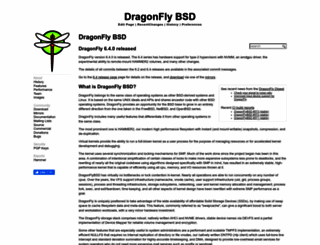 dragonflybsd.org screenshot