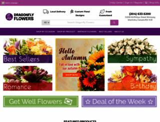 dragonflyflowers.com screenshot