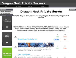 dragonnestservers.net screenshot
