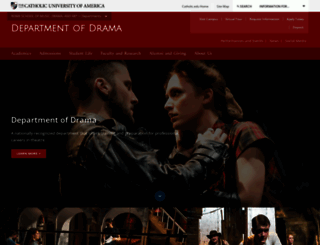 drama.cua.edu screenshot
