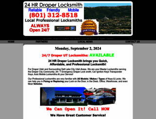 draper-locksmith.com screenshot