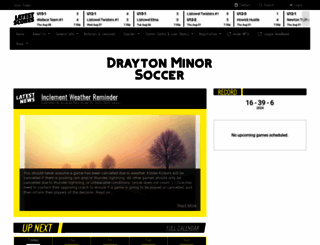 draytonminorsoccer.ca screenshot