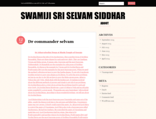 drcommanderselvamswamiji.wordpress.com screenshot