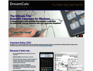 dreamcalc.com screenshot