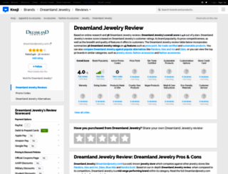 dreamlandjewelry.knoji.com screenshot