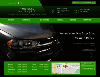 dreamsautoservice.com screenshot