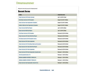 dreamsummer.webform.com screenshot