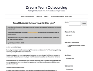 dreamteamoutsourcing.com screenshot