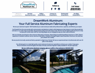 dreamworkaluminum.com screenshot