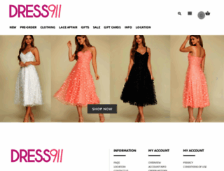 dress911.com screenshot